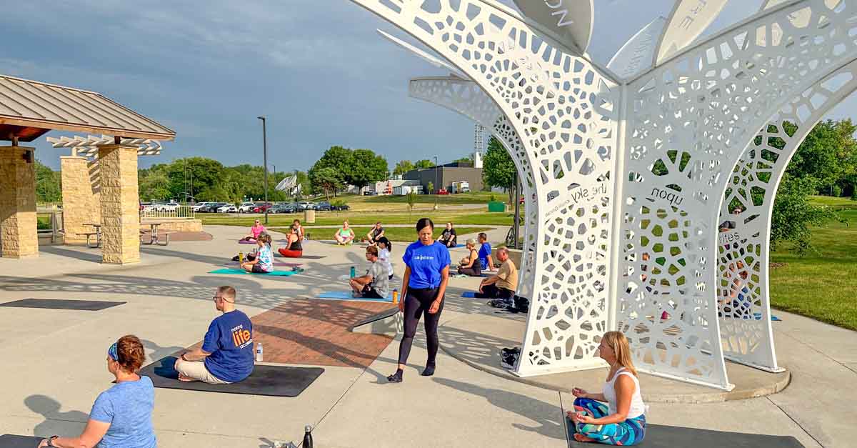 Yoga by the Lake at Terra Lake Park in Johnston, Iowa